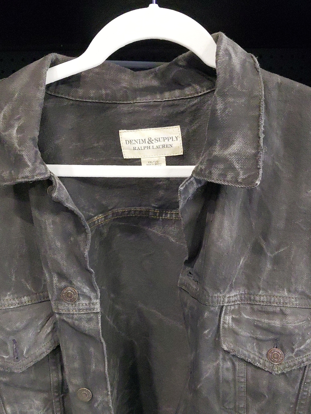 Denim & Supply Ralph Lauren Men's Washed Black Shirt Jacket